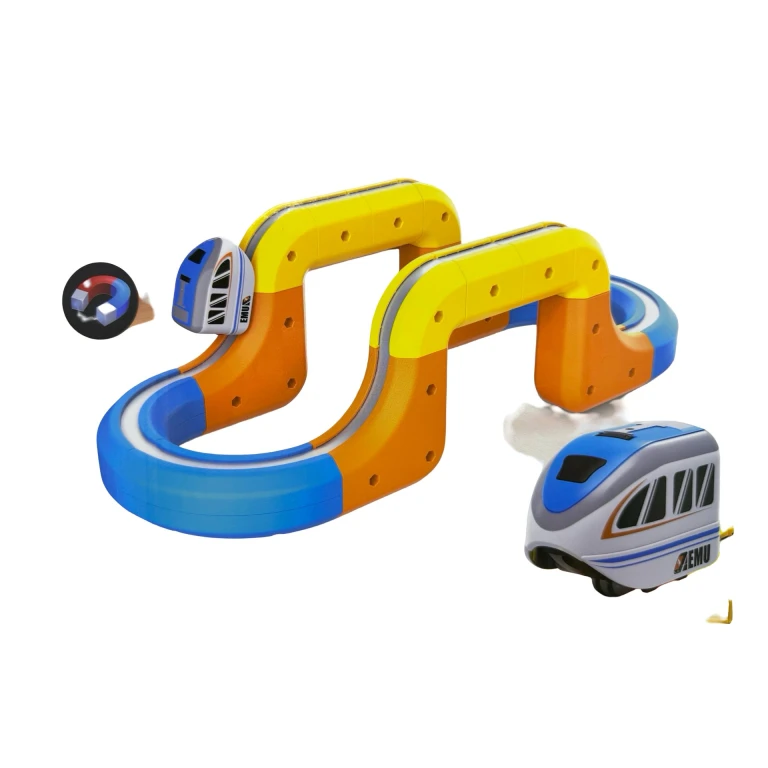 Tren magnetic levitatie DIY cu sina modulara si incarcare USB
