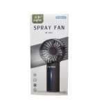 Ventilator portabil cu pulverizare apa Spray Fan reincarcabil USB 3 viteze roz metalizat