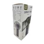 Ventilator portabil cu pulverizare apa Spray Fan reincarcabil USB 3 viteze roz metalizat - imagine 3