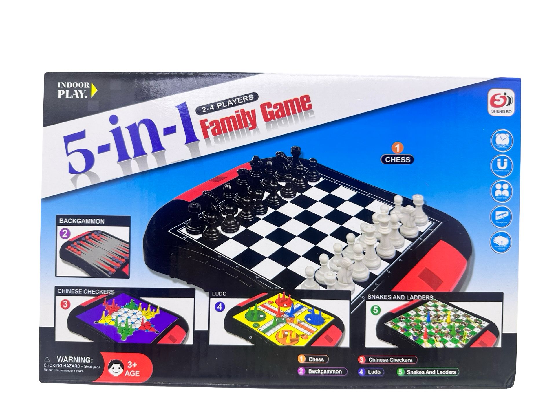 WhatsApp Image 2026-06-18 at 09.40.41 (1) Joc educativ 5 in 1 Family Game Sah Table Ludo Dame chinezesti si Serpi si Scari 2-4 jucatori