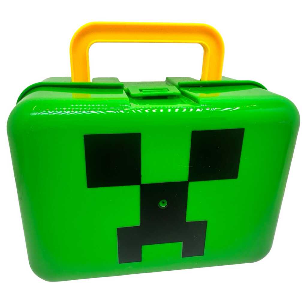 Set 80 cuburi magnetice Magnet World in geanta Creeper 2 cm figurina inclusa
