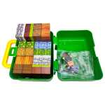 Set 80 cuburi magnetice Magnet World in geanta Creeper 2 cm figurina inclusa - imagine 5