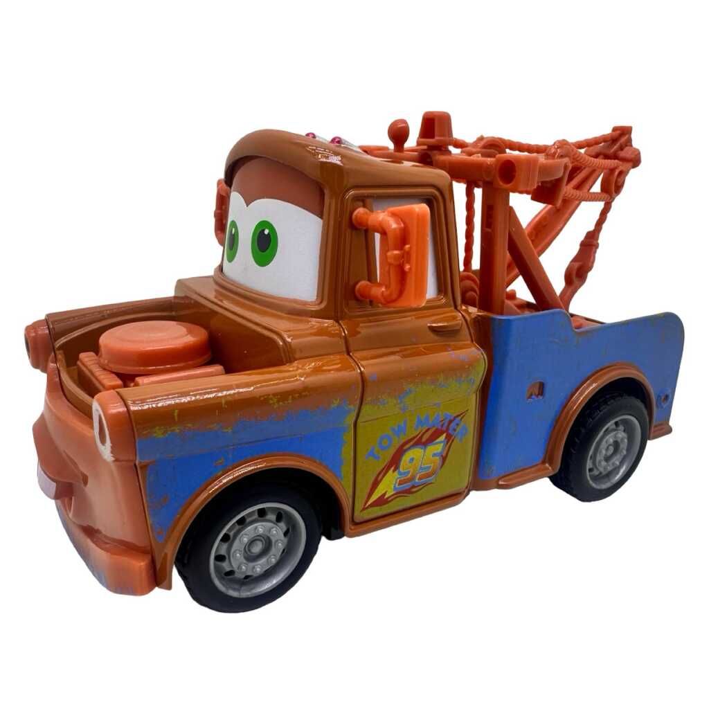 Macheta Tow Mater Cars 3 replica metal lumini si sunete pull back 14 cm