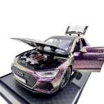 Macheta Audi RS7 mov perlat Sportback 1:32 metal usi capota si portbagaj functionale sunet si lumini - imagine 8