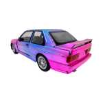 Macheta BMW M3 E30 roz cameleon nichelat 1:24 metal lumini si sunete usi capota si portbagaj functionale - imagine 7