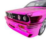 Macheta BMW M3 E30 roz cameleon nichelat 1:24 metal lumini si sunete usi capota si portbagaj functionale - imagine 11