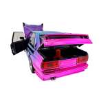 Macheta BMW M3 E30 roz cameleon nichelat 1:24 metal lumini si sunete usi capota si portbagaj functionale - imagine 14