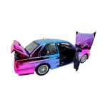 Macheta BMW M3 E30 roz cameleon nichelat 1:24 metal lumini si sunete usi capota si portbagaj functionale - imagine 18