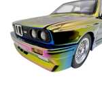 Macheta BMW M3 E30 maro nichelat cameleon 1:24 metal lumini si sunete usi capota si portbagaj functionale - imagine 3