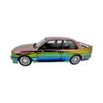 Macheta BMW M3 E30 maro nichelat cameleon 1:24 metal lumini si sunete usi capota si portbagaj functionale - imagine 4