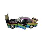 Macheta BMW M3 E30 maro nichelat cameleon 1:24 metal lumini si sunete usi capota si portbagaj functionale - imagine 8