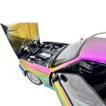 Macheta BMW M3 E30 maro nichelat cameleon 1:24 metal lumini si sunete usi capota si portbagaj functionale - imagine 10