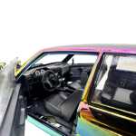Macheta BMW M3 E30 maro nichelat cameleon 1:24 metal lumini si sunete usi capota si portbagaj functionale - imagine 13