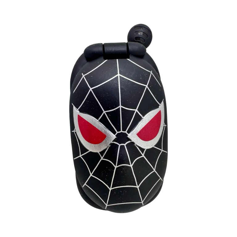 Telefon de jucarie Spiderman negru cu sunete si melodii pentru copii