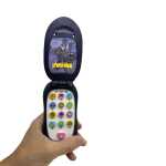 Telefon de jucarie Spiderman negru cu sunete si melodii pentru copii - imagine 3