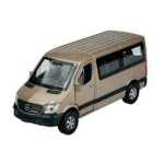 Macheta Mercedes Sprinter gri 1:34 replica metal Welly usi deschise cu resort