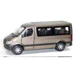 Macheta Mercedes Sprinter gri 1:34 replica metal Welly usi deschise cu resort - imagine 4
