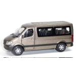 Macheta Mercedes Sprinter gri 1:34 replica metal Welly usi deschise cu resort - imagine 4