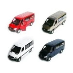 Macheta Mercedes Sprinter gri 1:34 replica metal Welly usi deschise cu resort - imagine 6