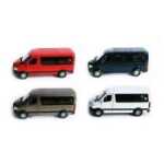 Macheta Mercedes Sprinter gri 1:34 replica metal Welly usi deschise cu resort - imagine 7