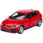 Macheta Volkswagen Golf 8 GTI rosu Welly 1:34 replica metal usi deschise cu resort