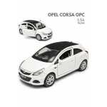 Macheta Opel Corsa OPC alb Welly 1:34 replica metal usi deschise cu resort - imagine 3
