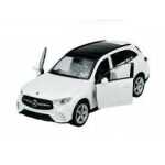 Macheta Mercedes GLC alb Welly 1:34 replica metal usi deschise cu resort - imagine 3