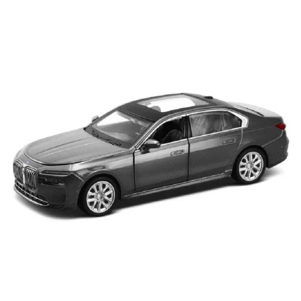 Macheta BMW Seria 7 1:34 replica metal usi deschise cu resort gri