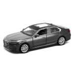 Macheta BMW Seria 7 1:34 replica metal usi deschise cu resort gri