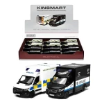 Macheta Mercedes Sprinter Police alb 1:46 replica metal Welly usi deschise cu resort