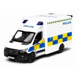 Macheta Mercedes Sprinter Police alb 1:46 replica metal Welly usi deschise cu resort