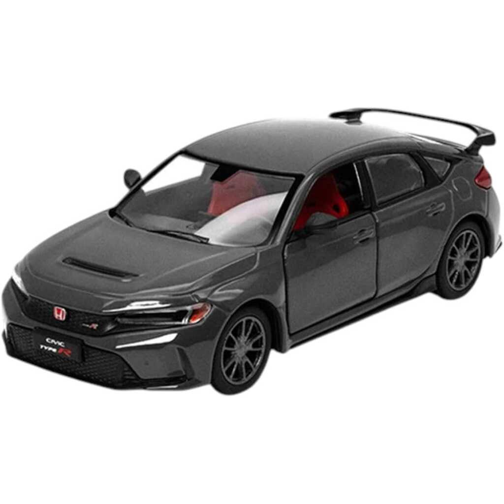 Macheta Honda Civic Type R gri Welly 1:34 replica metal usi deschise cu resort