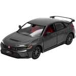 Macheta Honda Civic Type R gri Welly 1:34 replica metal usi deschise cu resort