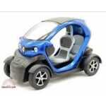 Macheta Renault Twizy albastra replica metal cu usi deschise si mecanism pull back fara cutie proprie