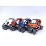Macheta Renault Twizy albastra replica metal cu usi deschise si mecanism pull back fara cutie proprie - imagine 3