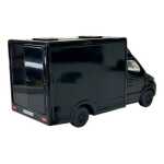 Macheta Mercedes Sprinter neagra duba transport replica metal cu usi deschise si mecanism pull back fara cutie proprie - imagine 3