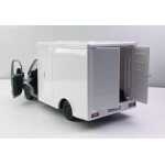Macheta Mercedes Sprinter alb duba transport replica metal cu usi fata si usi spate deschise mecanism pull back fara cutie proprie - imagine 3