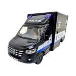 Macheta Mercedes Sprinter Police negru 1:46 replica metal Welly usi deschise cu resort - imagine 11