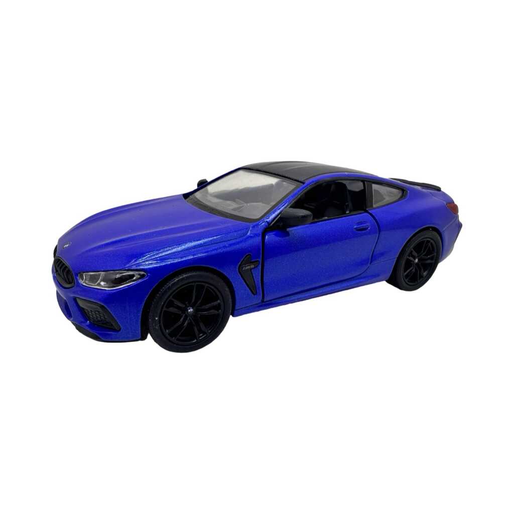 Macheta BMW M8 Coupe albastra replica metal cu usi deschise si mecanism pull back fara cutie proprie este un model sport elegant, potrivit pentru copii si colectionari. Macheta are design realist, caroserie metalica, usi functionale, plafon negru cu aspect carbon si sistem cu resort pentru deplasare prin tragere inapoi. Descriere lunga: Macheta BMW M8 Coupe albastra replica metal cu usi deschise si mecanism pull back fara cutie proprie este o miniatura auto sport, inspirata de unul dintre cele mai elegante modele BMW. Modelul are un aspect puternic si modern, cu forma aerodinamica de coupe, caroserie albastra metalizata, plafon negru cu aspect carbon, jante negre sport si detalii realiste la faruri, stopuri, grila frontala si evacuare. Interiorul este vizibil, iar usa se poate deschide, oferind un plus de realism in timpul jocului sau al expunerii in colectie. Macheta este realizata din metal si plastic, avand o constructie potrivita atat pentru joaca, cat si pentru colectie. Mecanismul pull back cu resort permite masinii sa porneasca singura dupa ce este trasa inapoi si eliberata. Este o alegere potrivita pentru copiii pasionati de masini sport, dar si pentru colectionarii care apreciaza modelele BMW cu design agresiv si detalii moderne. Produsul nu are cutie proprie, fiind livrat ambalat corespunzator pentru transport. Caracteristici produs: Model: BMW M8 Coupe Culoare: albastru metalizat Material: metal si plastic Usi functionale care se deschid Mecanism pull back cu resort Plafon negru cu aspect carbon Jante negre sport Interior vizibil Design sport realist Potrivita pentru joaca si colectie Produsul nu are cutie proprie Varsta recomandata: 3 ani+ Dimensiuni aproximative: 12-14 cm lungime Text Google Merchant: Macheta BMW M8 Coupe albastra, realizata din metal si plastic, cu usi care se deschid, plafon negru cu aspect carbon si mecanism pull back cu resort. Model auto sport pentru copii si colectionari. Produsul nu are cutie proprie.