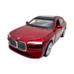 Macheta BMW Seria 7 rosu 1:34 replica metal usi deschise cu resort - imagine 7