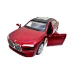 Macheta BMW Seria 7 rosu 1:34 replica metal usi deschise cu resort - imagine 6