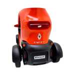 Macheta Renault Twizy portocalie replica metal cu usi deschise si mecanism pull back fara cutie proprie - imagine 7