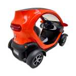 Macheta Renault Twizy portocalie replica metal cu usi deschise si mecanism pull back fara cutie proprie - imagine 9