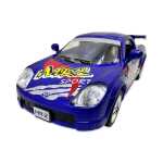 Macheta Toyota MR2 albastra racing cu usi deschise si mecanism pull back fara cutie proprie - imagine 3