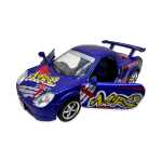 Macheta Toyota MR2 albastra racing cu usi deschise si mecanism pull back fara cutie proprie - imagine 6