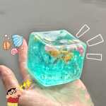 Cub Fidget NeeDoh Squishy cu Scoici Jucarie Senzoriala 5.5 cm Turcoaz - imagine 5