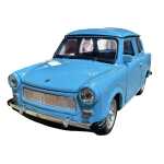 Macheta Trabant 601 1:34 Welly albastra replica metal cu usi deschise si mecanism pull back fara cutie proprie - imagine 6