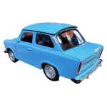 Macheta Trabant 601 1:34 Welly albastra replica metal cu usi deschise si mecanism pull back fara cutie proprie - imagine 4