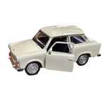 Macheta Trabant 601 1:34 Welly crem replica metal cu usi deschise si mecanism pull back fara cutie proprie