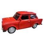 Macheta Trabant 601 rosu 1:34 Welly metal cu usi deschise si mecanism pull back - imagine 5
